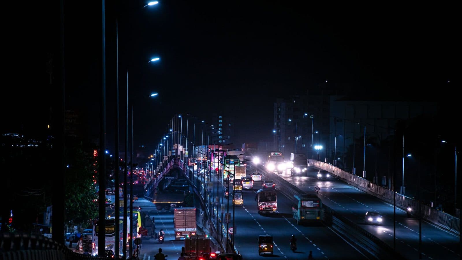 Highway India rural night