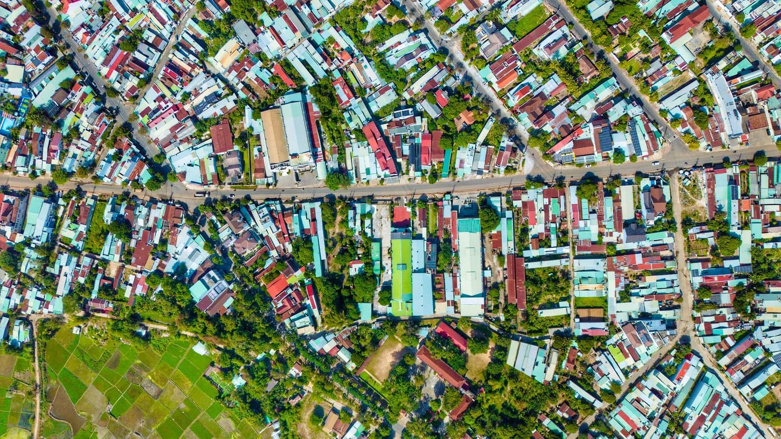 City planning map aerial India