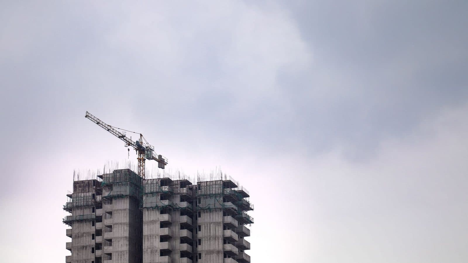 Construction site with cranes India