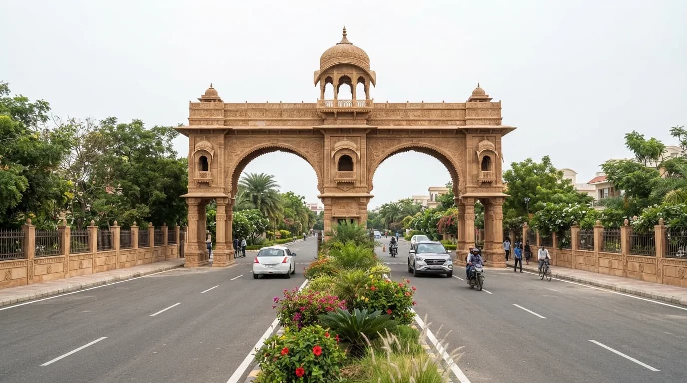 Township entrance gate
