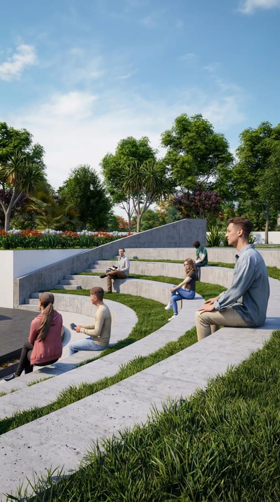 Amphitheatre seating